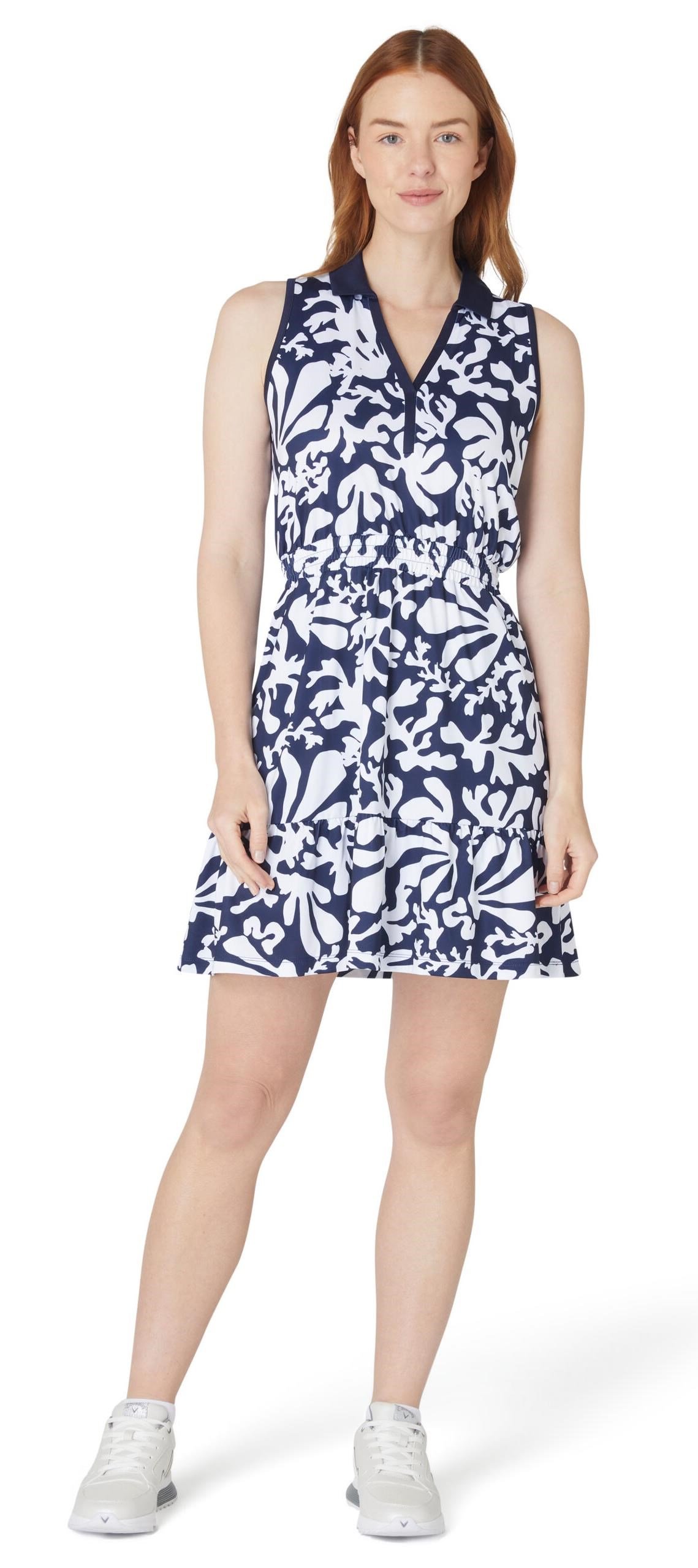 Callaway Abstract Floral golfové šaty, modré
