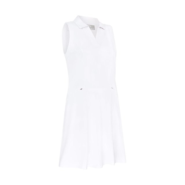 Callaway Flounce Dress with Mesh golfové šaty, bílá