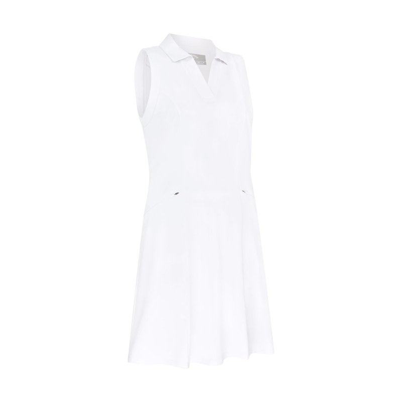 Callaway Flounce Dress with Mesh golfové šaty, bílá
