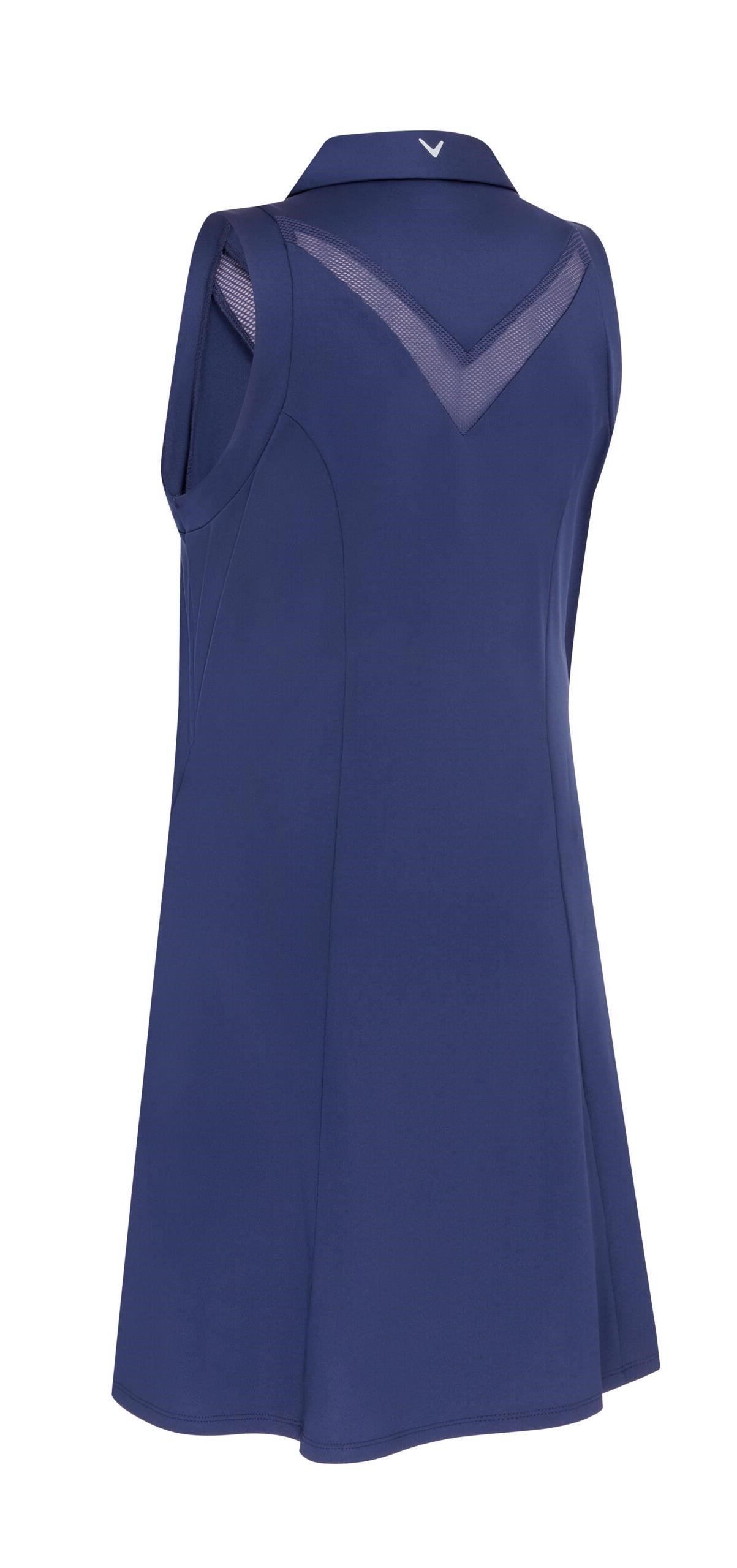 Callaway Flounce Dress with Mesh golfové šaty, modré