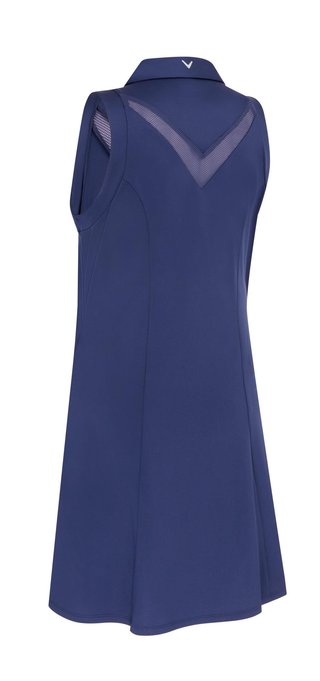 Callaway Flounce Dress with Mesh golfové šaty, modré