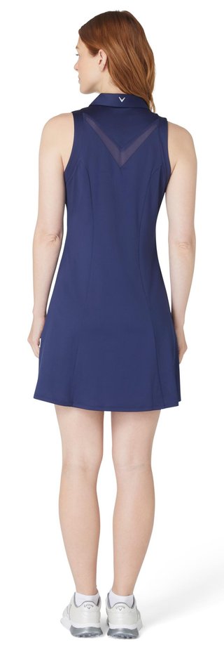 Callaway Flounce Dress with Mesh golfové šaty, modré