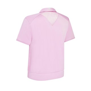Callaway Waist Length Mesh Detail Short Sleeve dámské polo, růžové