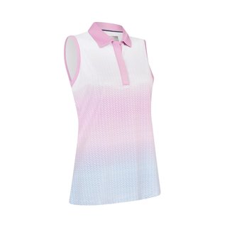 Callaway Chev Gradient Sleeveless dámské polo, růžovo/bílé
