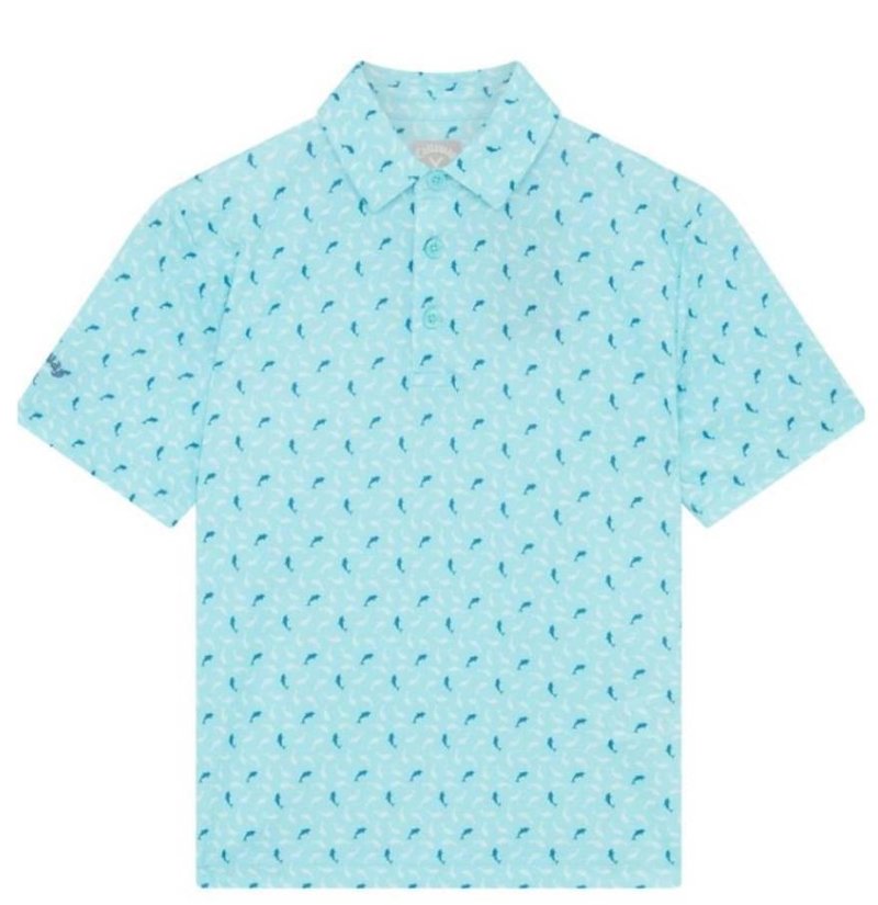 Callaway Dolphin Print dětské polo, blue radiance