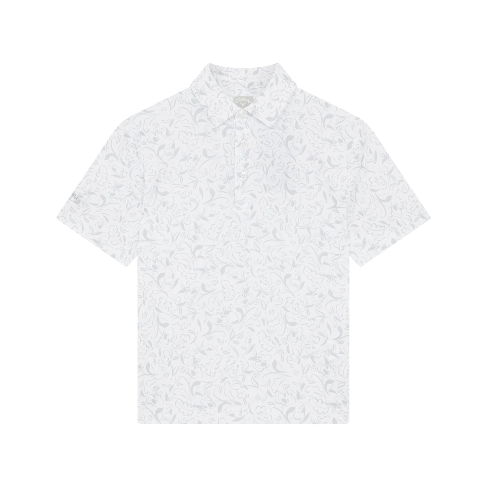 Callaway Floral Print dětské polo, bílé