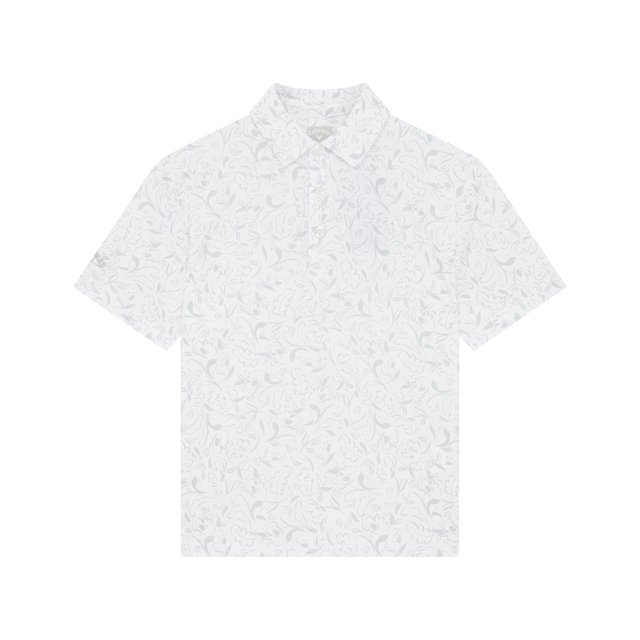 Callaway Floral Print dětské polo, bílé