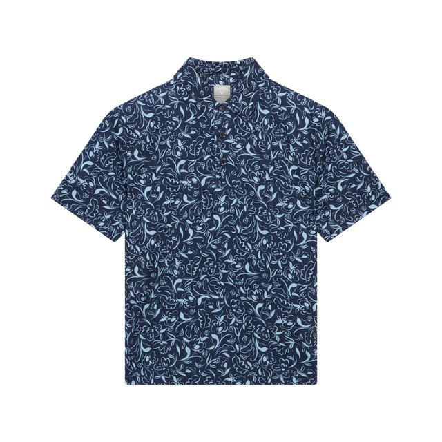 Callaway Floral Print dětské polo, modré