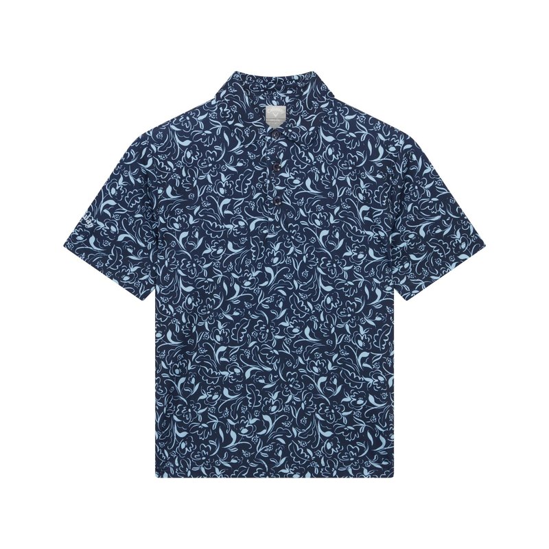 Callaway Floral Print dětské polo, modré