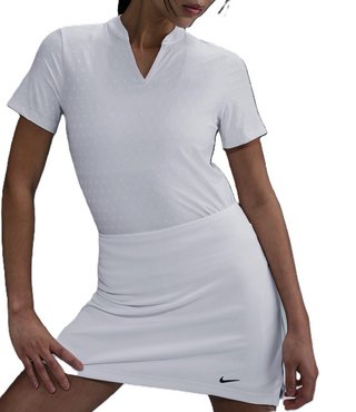 Nike Woman Dri-FIT Short-Sleeve Blade Jacquard dámské polo, bílé