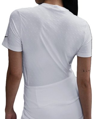 Nike Woman Dri-FIT Short-Sleeve Blade Jacquard dámské polo, bílé