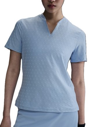 Nike Woman Dri-FIT Short-Sleeve Blade Jacquard dámské polo, psychic blue/black