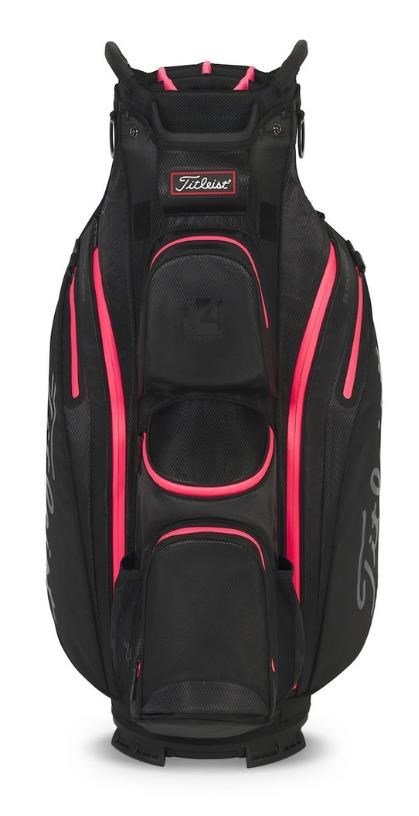 Titleist 14 StaDry cart bag, černo/červený