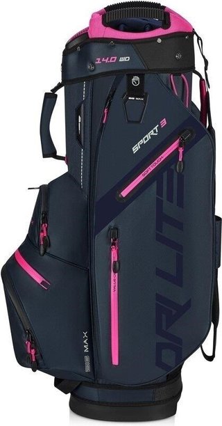 Big Max Dri Lite Sport 3 cart bag, steel blue/fuchsia