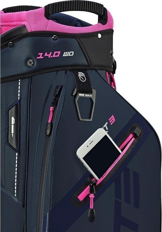 Big Max Dri Lite Sport 3 cart bag, steel blue/fuchsia