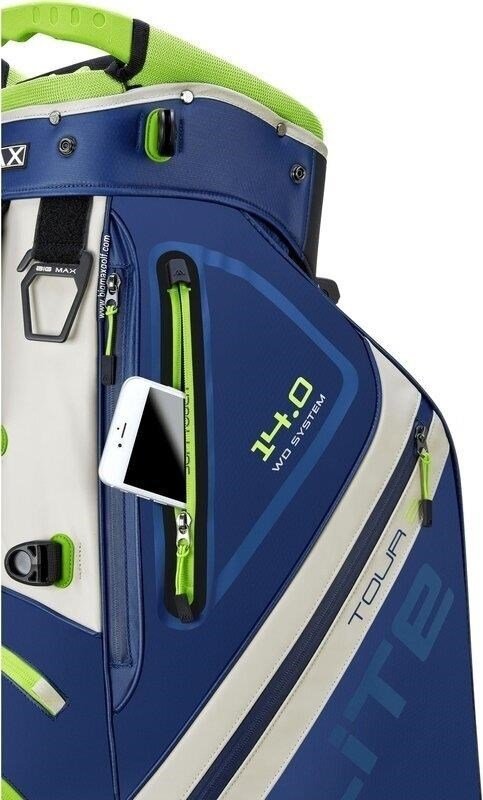 Big Max Dri Lite Hybrid Tour 2 stand bag, modro/limetkový