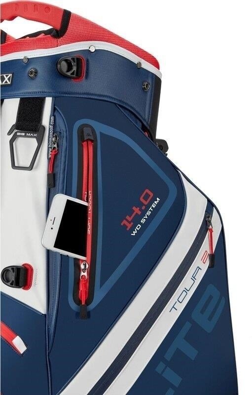 Big Max Dri Lite Hybrid Tour 2 stand bag, modro/červeno/bílý