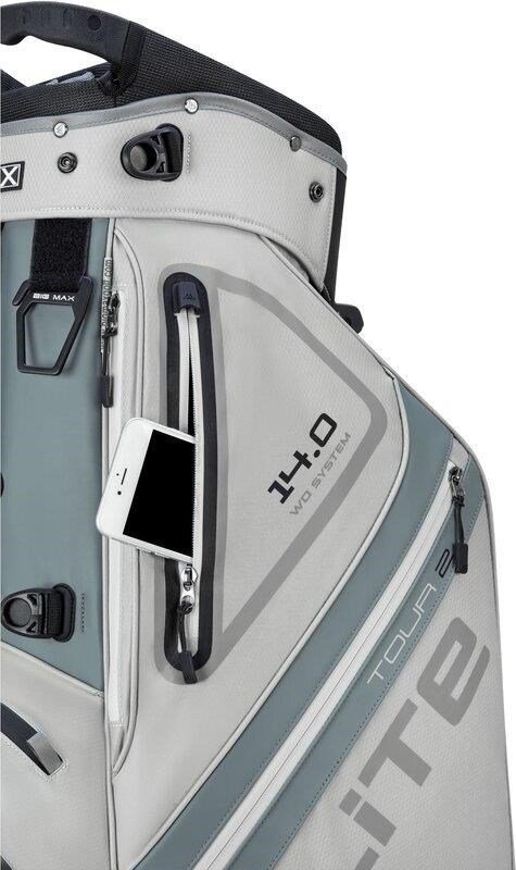 Big Max Dri Lite Hybrid Tour 2 stand bag, šedý