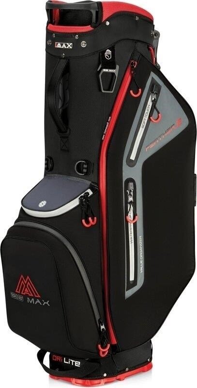 Big Max Dri Lite Feather 2 stand bag, černo/červený