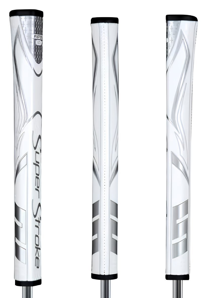 SuperStroke Zenergy Pistol GT 1.0 putter grip, bílo/stříbrný