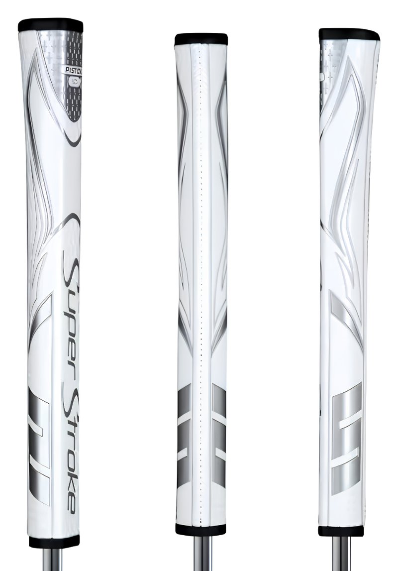 SuperStroke Zenergy Pistol GT 1.0 putter grip, bílo/stříbrný