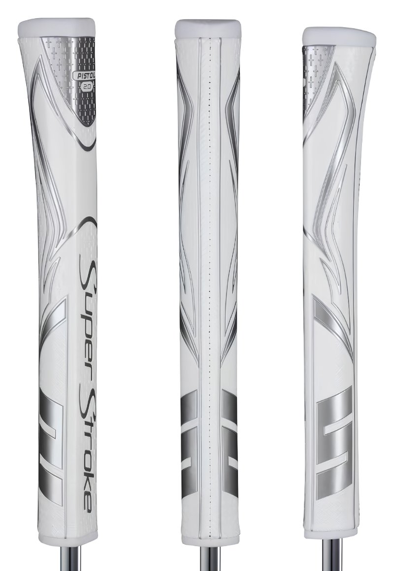 SuperStroke Zenergy Pistol GT 2.0 putter grip, bílo/stříbrný