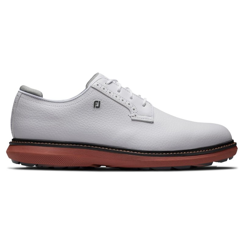FootJoy Traditions pánské golfové boty, bílé/brick blucher