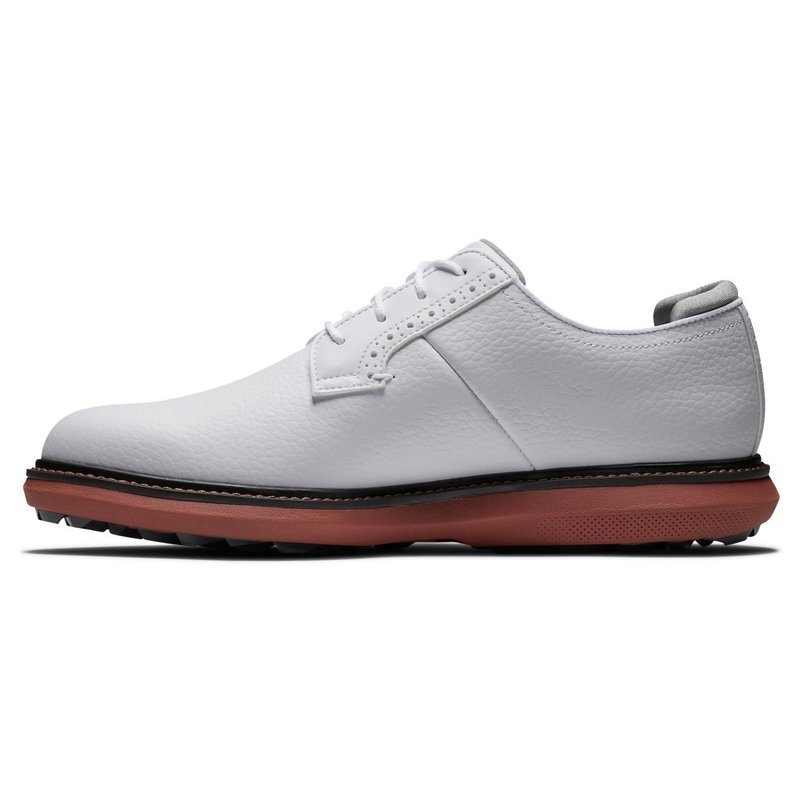 FootJoy Traditions pánské golfové boty, bílé/brick blucher
