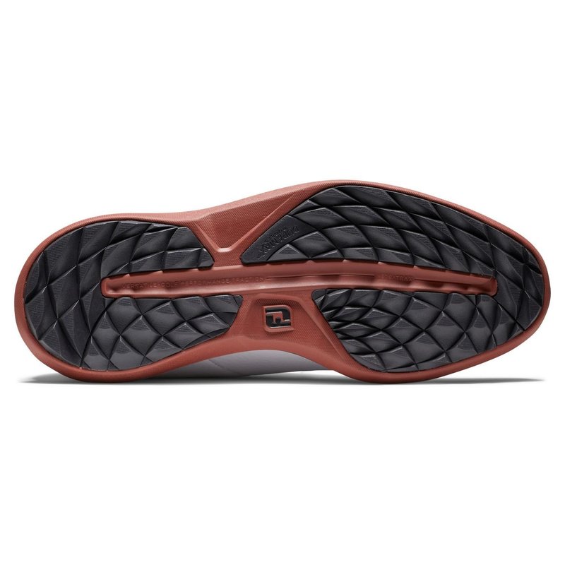 FootJoy Traditions pánské golfové boty, bílé/brick blucher