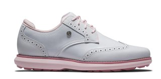 FootJoy Traditions Spikeless dámské golfové boty, bílo/růžové