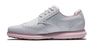 FootJoy Traditions Spikeless dámské golfové boty, bílo/růžové