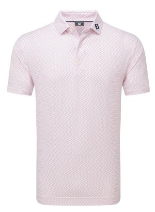 FootJoy Wiggle Print Lisle pánské polo, růžové
