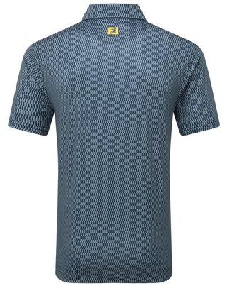 FootJoy Wiggle Print Lisle pánské polo, modro/šedo/bílé
