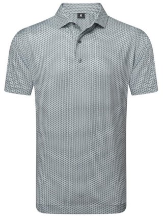 FootJoy Houndstooth Geo Lisle pánské polo, šedé