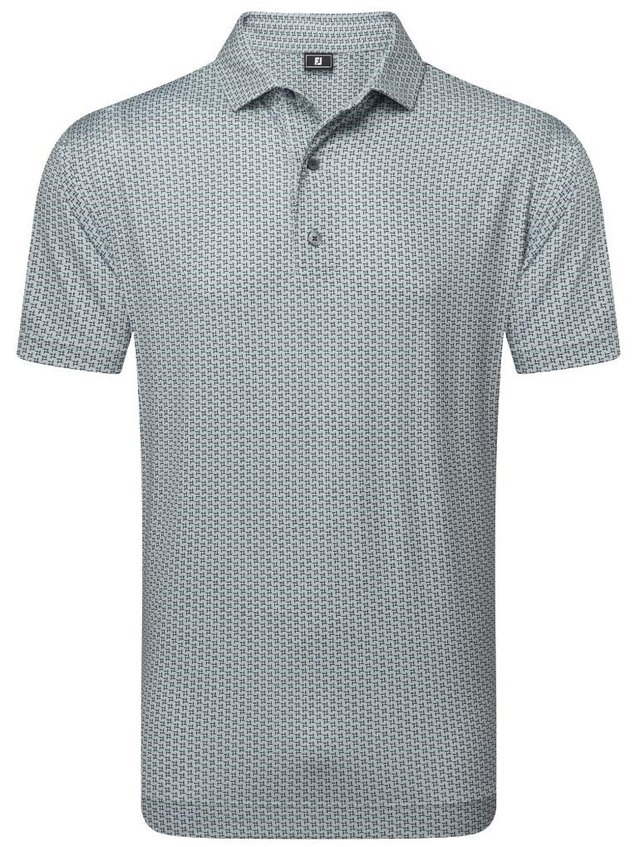 FootJoy Houndstooth Geo Lisle pánské polo, šedé