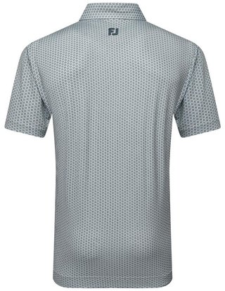 FootJoy Houndstooth Geo Lisle pánské polo, šedé