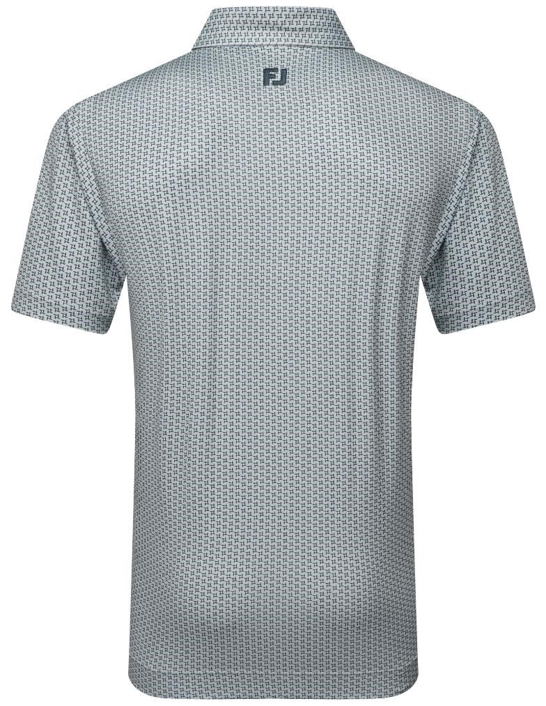FootJoy Houndstooth Geo Lisle pánské polo, šedé