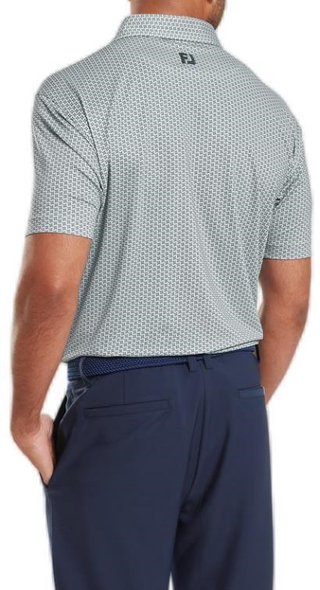 FootJoy Houndstooth Geo Lisle pánské polo, šedé