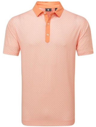 FootJoy Checker Print Lisle pánské polo, oranžové