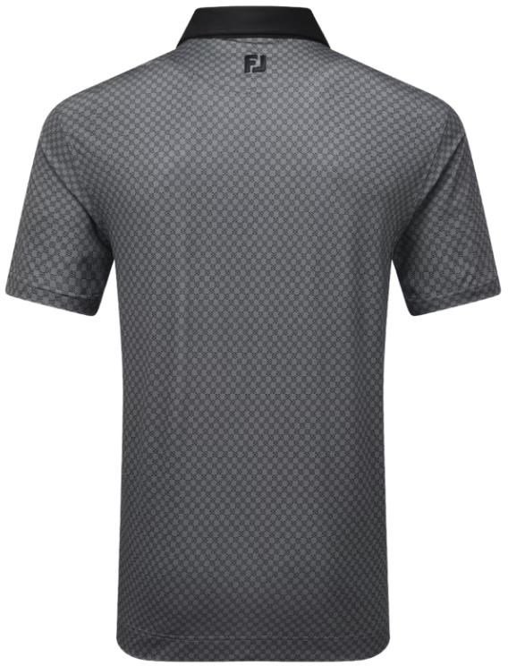 FootJoy Checker Print Lisle pánské polo, černo/bílé