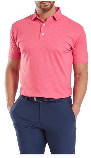FootJoy Speckle Print Pique pánské polo, růžové