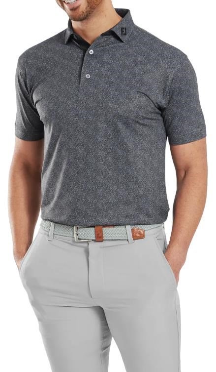 FootJoy Speckle Print Pique pánské polo, černé