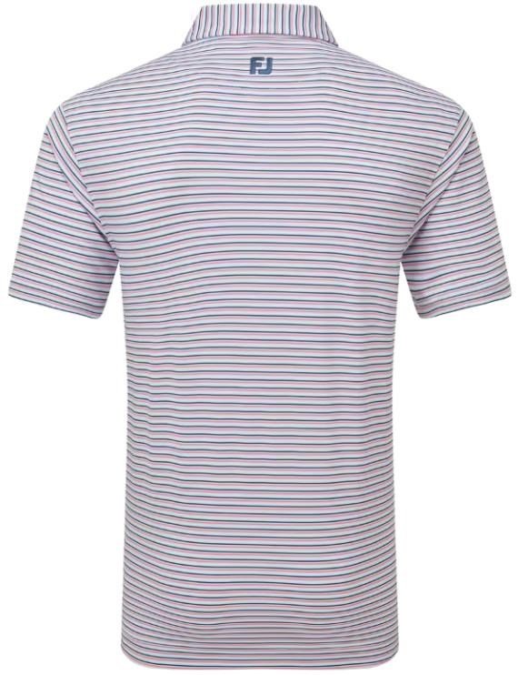 FootJoy Balance Stripe Lisle pánské polo, modro/bílo/růžové
