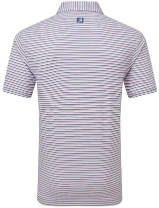 FootJoy Balance Stripe Lisle pánské polo, modro/bílo/růžové