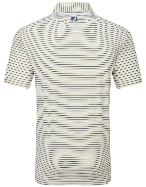 FootJoy Balance Stripe Lisle pánské polo, modro/bílo/oranžové