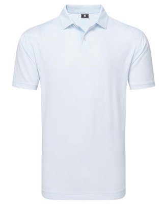 FootJoy Irongate Print Lisle pánské polo, white/skyway