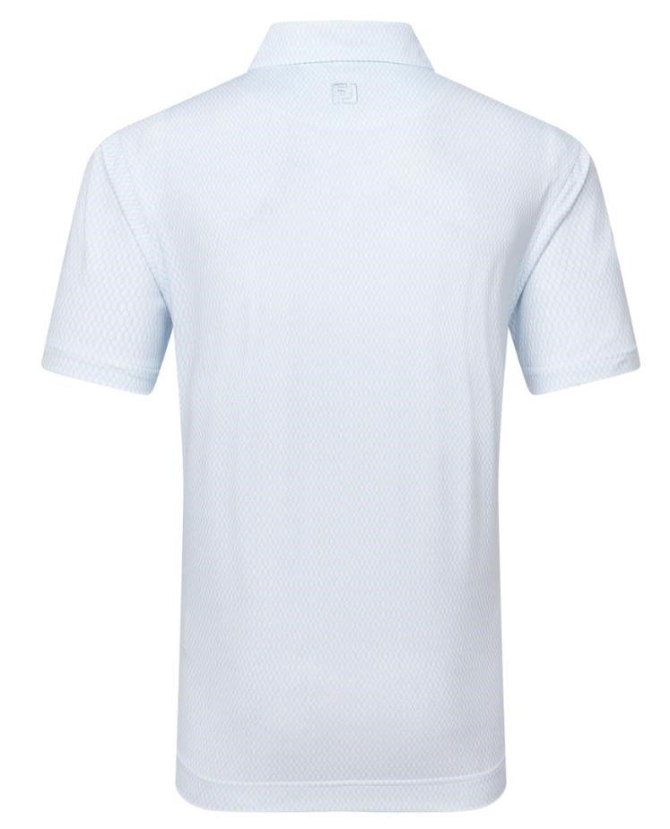 FootJoy Irongate Print Lisle pánské polo, white/skyway