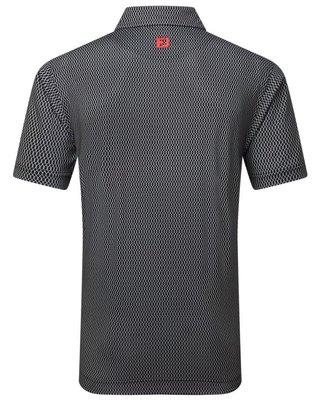 FootJoy Irongate Print Lisle pánské polo, černo/bílé