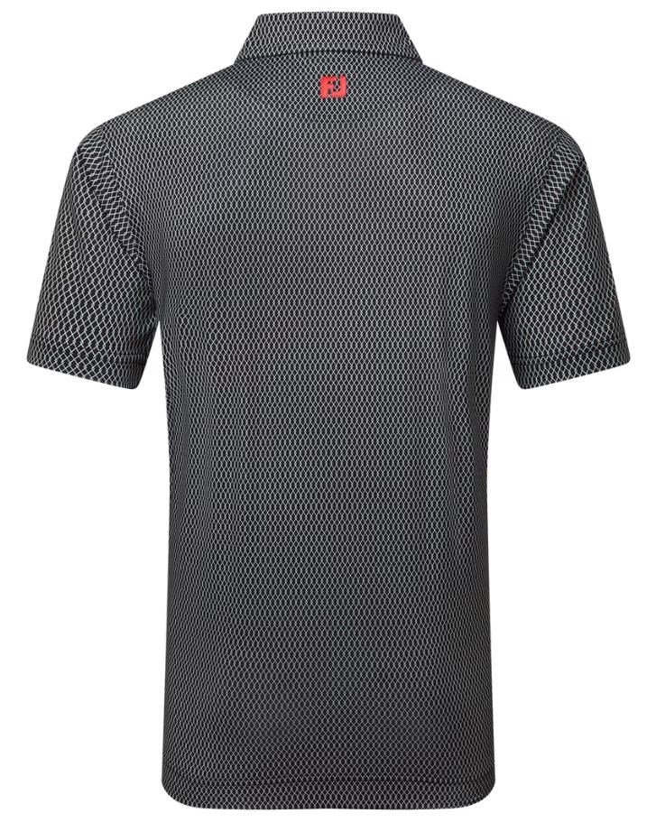 FootJoy Irongate Print Lisle pánské polo, černo/bílé