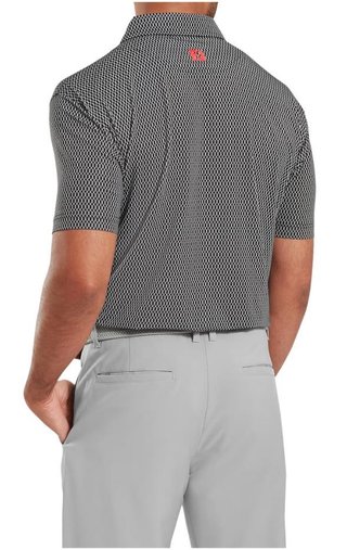 FootJoy Irongate Print Lisle pánské polo, černo/bílé